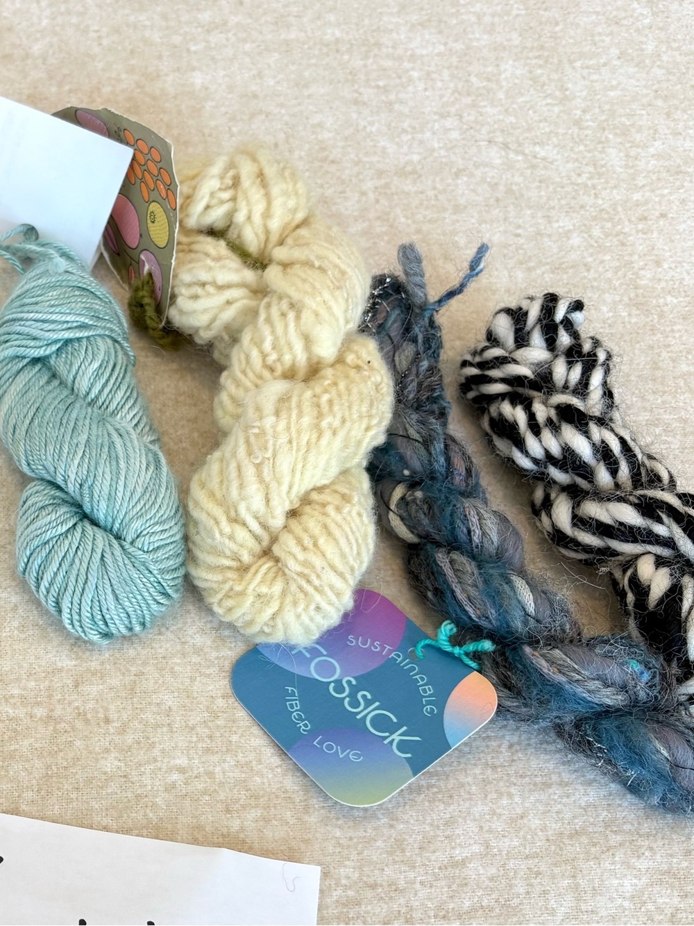 freebie mini skeins - indie hand dyed bamboo wool